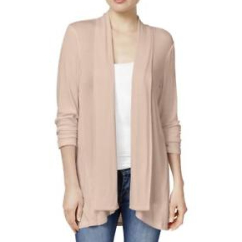 Style & Co women L sweater open front cardigan